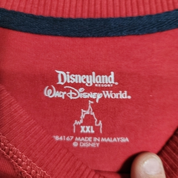 Walt Disney World Long Sleeve Graphic Raglan Tee XXL Men's Red - Picture 3 of 5